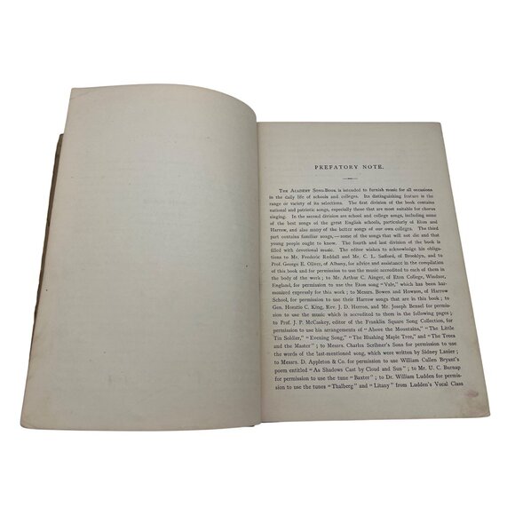 1898 Abridged Academy Song-Book by Charles H. Levermore, Ginn—298pp School Music - Picture 5 of 10